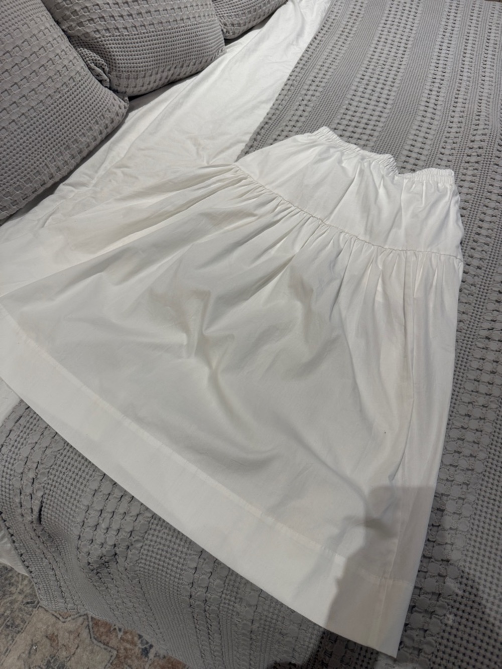 Sanctuary White Maxi A-Line Skirt with Elastic Waistband